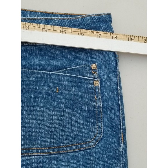 KIKIT Jeans Women 12 (36x29) Stretch Boot Cut Denim Blue Embroidered Pockets Y2K - Picture 4 of 16